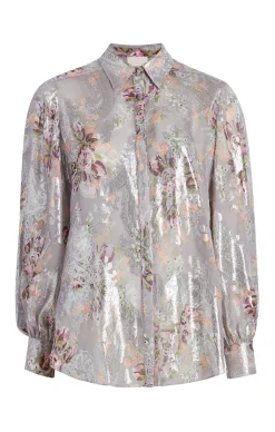 Cinq à Sept Claudette Floral Kandice Top GreyMulti Discount