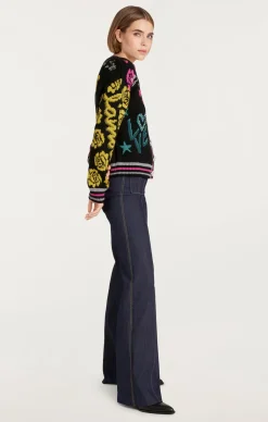 Cinq à Sept Collage Cardigan BlackMulti Best