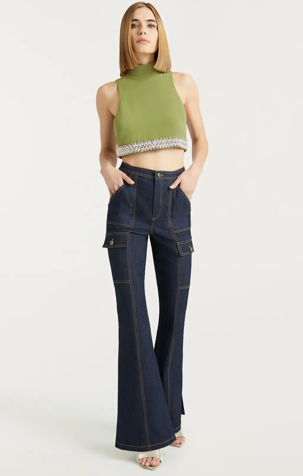 Cinq à Sept Collins Top Moss Online