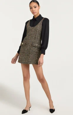 Cinq à Sept Confetti Tweed Florianna Dress BlackMulti Clearance