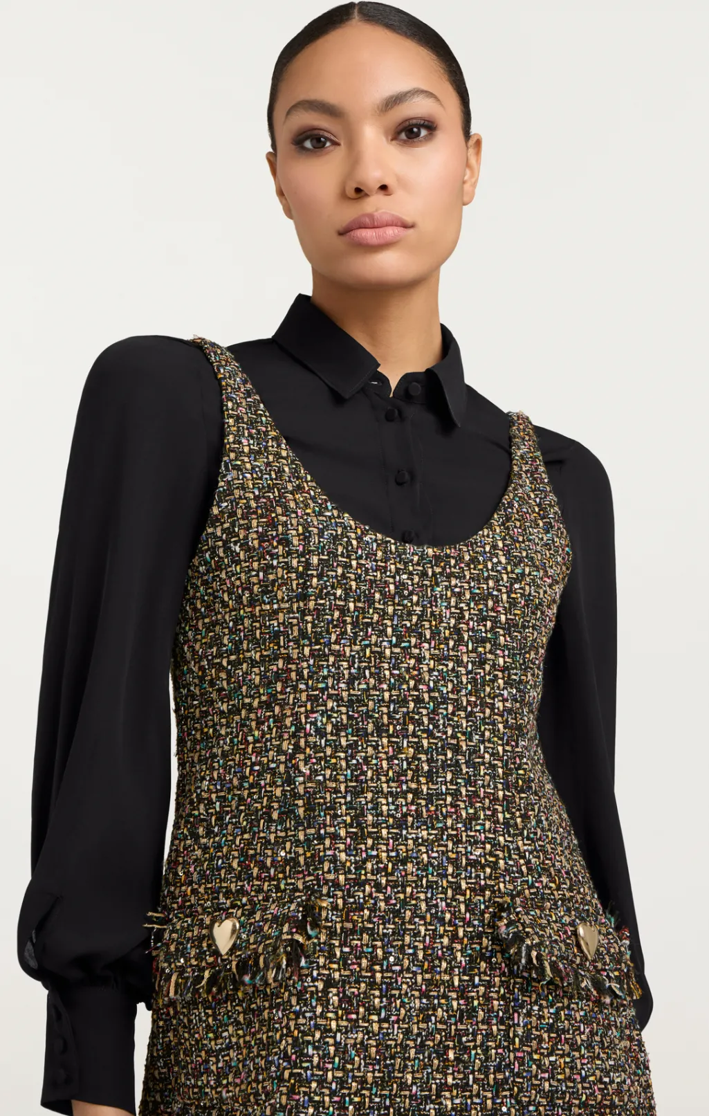 Cinq à Sept Confetti Tweed Florianna Dress BlackMulti Clearance