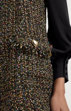 Cinq à Sept Confetti Tweed Florianna Dress BlackMulti Clearance