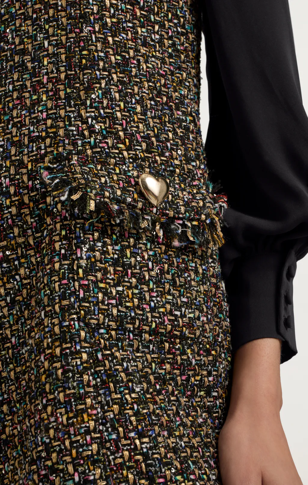 Cinq à Sept Confetti Tweed Florianna Dress BlackMulti Clearance