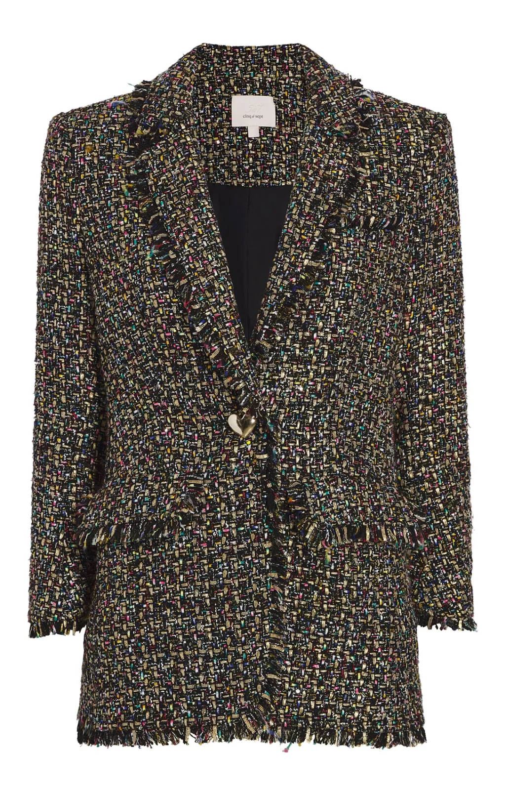 Cinq à Sept Confetti Tweed Khloe Blazer BlackMulti