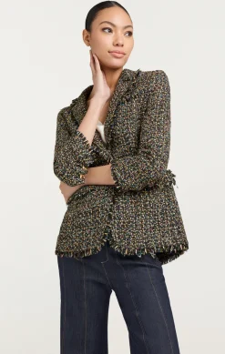 Cinq à Sept Confetti Tweed Khloe Blazer BlackMulti