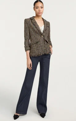 Cinq à Sept Confetti Tweed Khloe Blazer BlackMulti