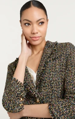 Cinq à Sept Confetti Tweed Khloe Blazer BlackMulti