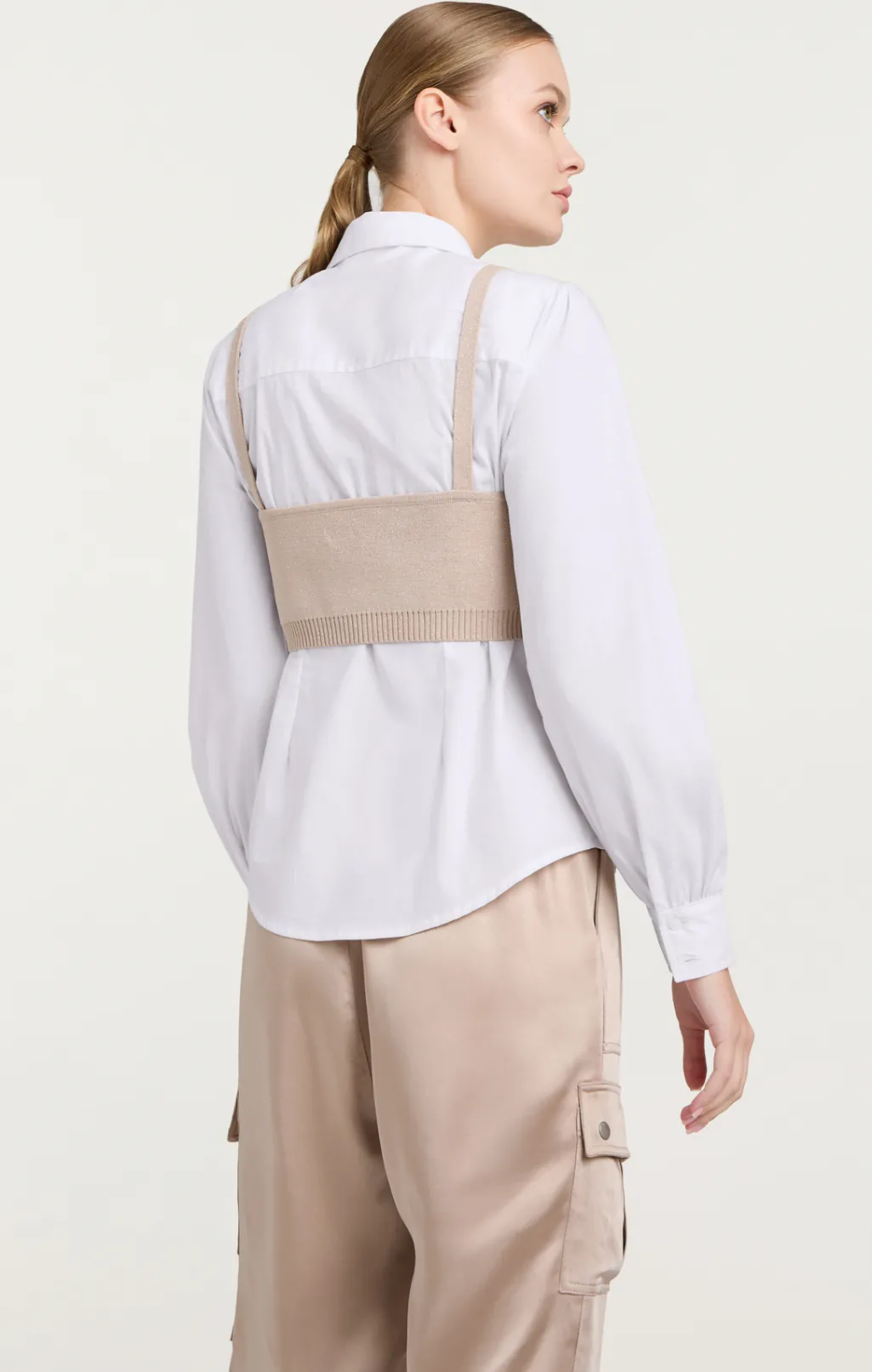 Cinq à Sept Connie Top Oyster/White Sale