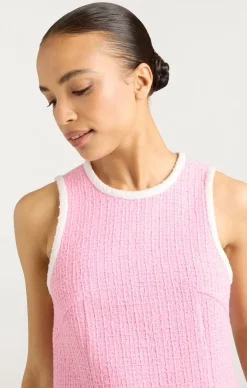 Cinq à Sept Contrast Auden Dress Flamingo/White Discount