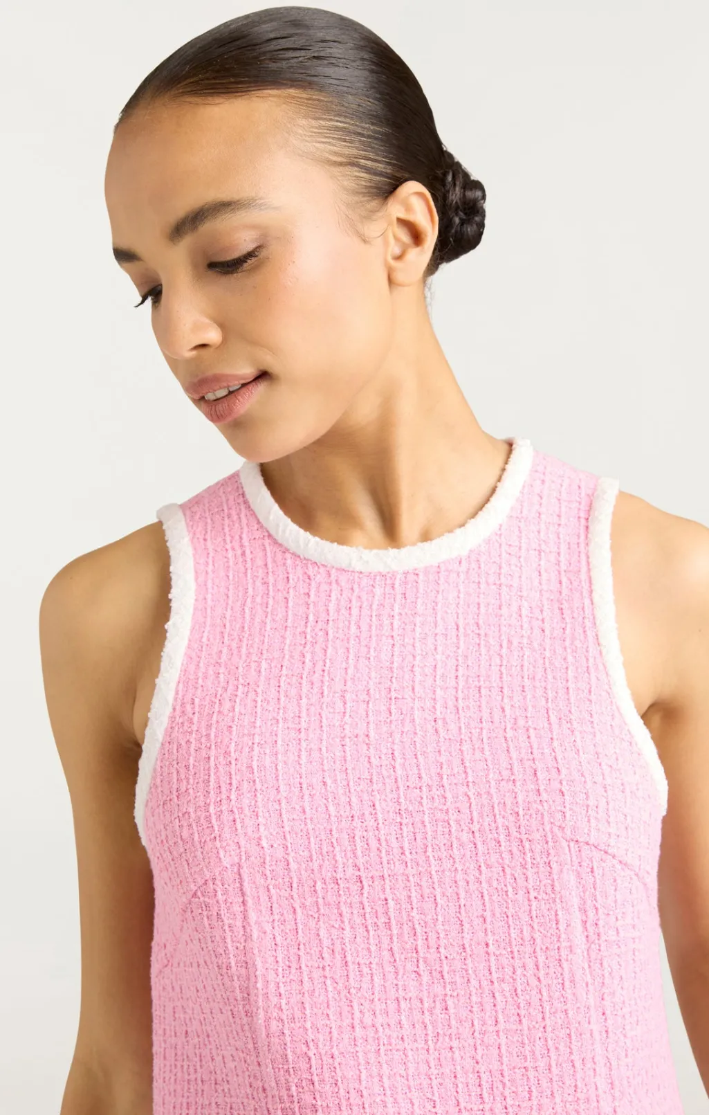 Cinq à Sept Contrast Auden Dress Flamingo/White Discount