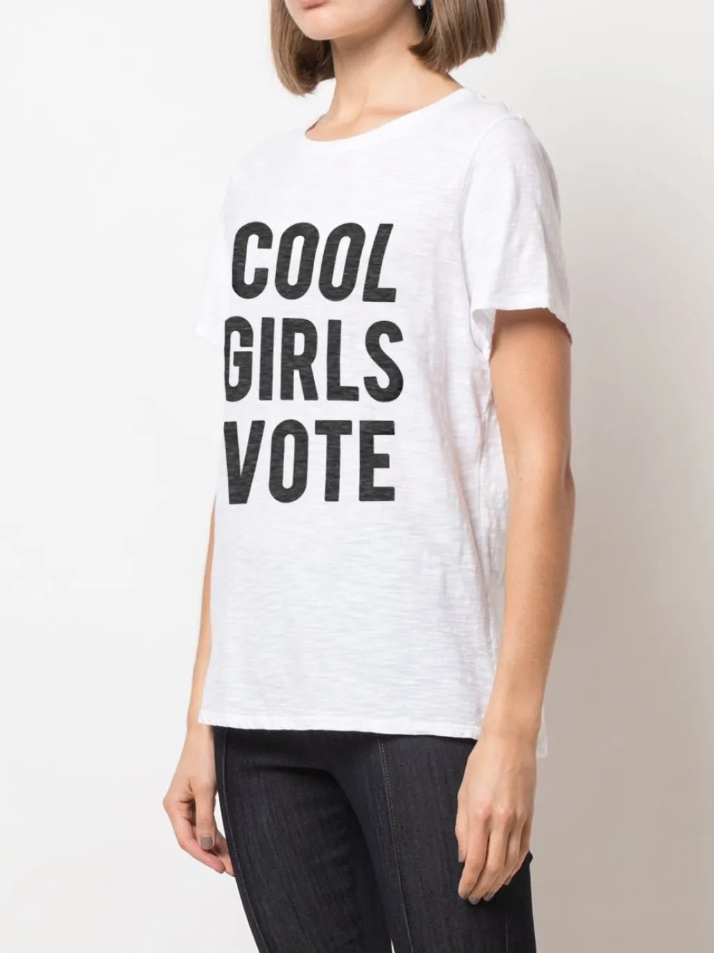Cinq à Sept Cool Girls Vote Tee White/Black Clearance
