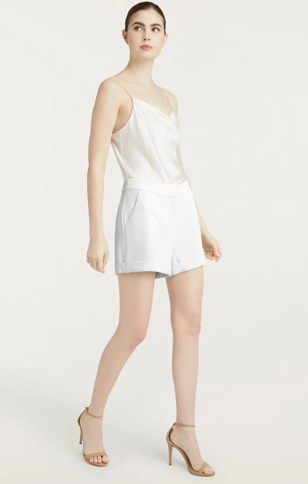 Cinq à Sept Crepe Elaine Short Ivory Sale