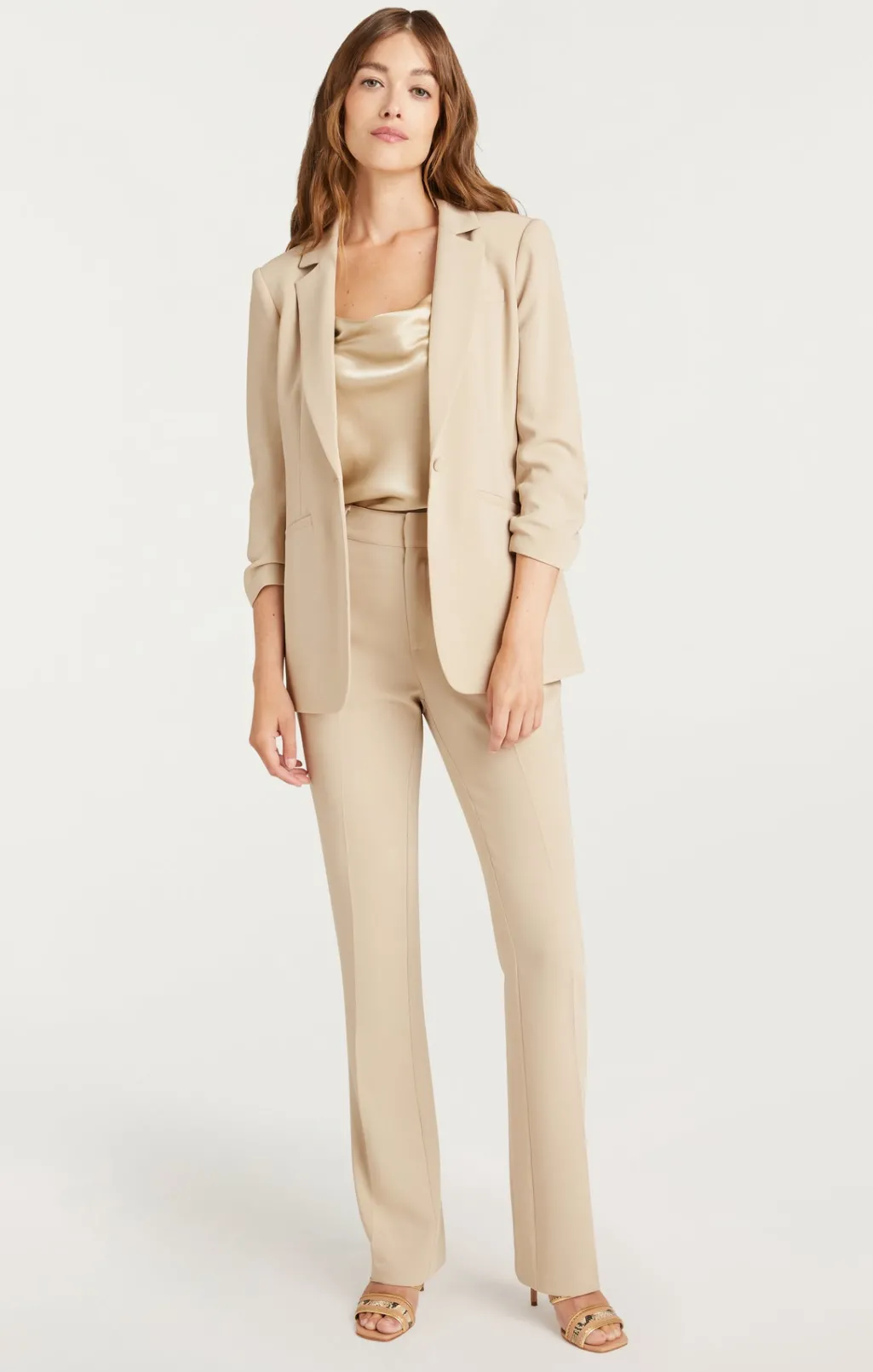 Cinq à Sept Crepe Khloe Blazer Khaki Discount