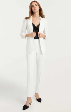 Cinq à Sept Crepe Khloe Blazer Ivory Clearance