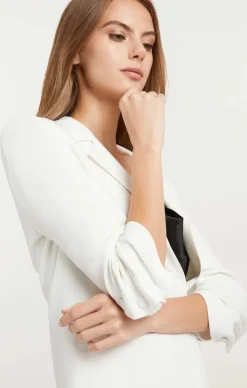 Cinq à Sept Crepe Khloe Blazer Ivory Clearance