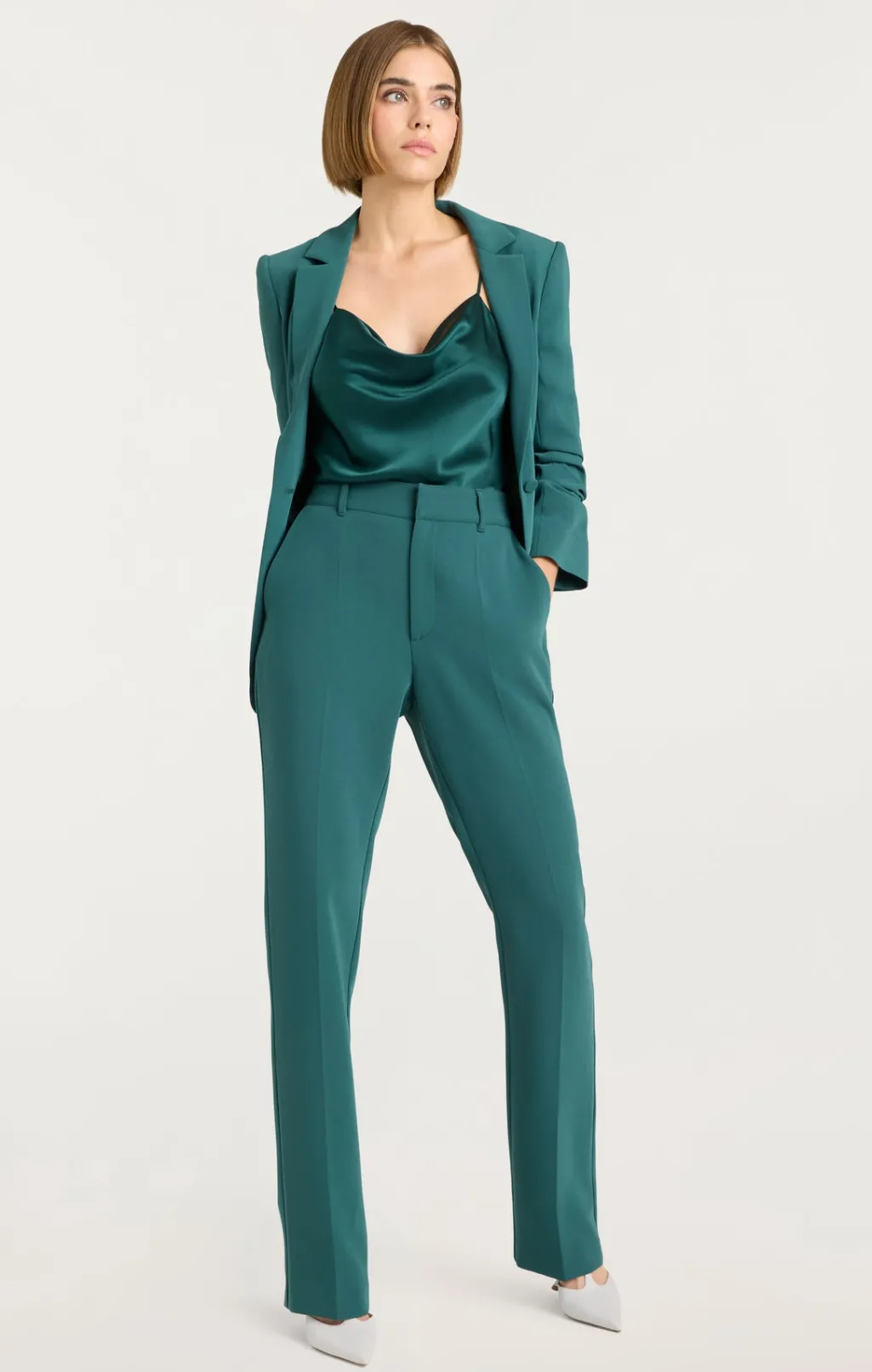 Cinq à Sept Crepe Khloe Blazer GreenOnyx Sale