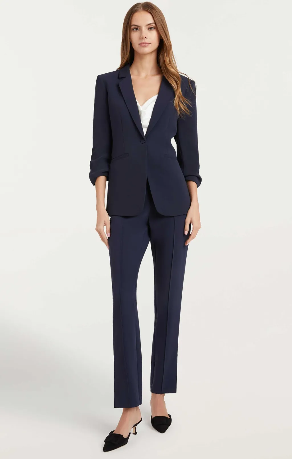 Cinq à Sept Crepe Khloe Blazer Navy Discount