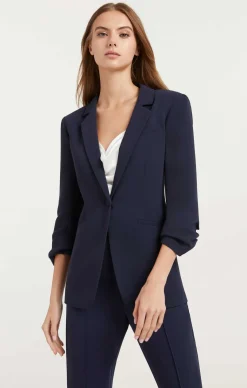 Cinq à Sept Crepe Khloe Blazer Navy Discount