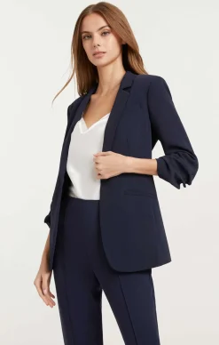 Cinq à Sept Crepe Khloe Blazer Navy Discount