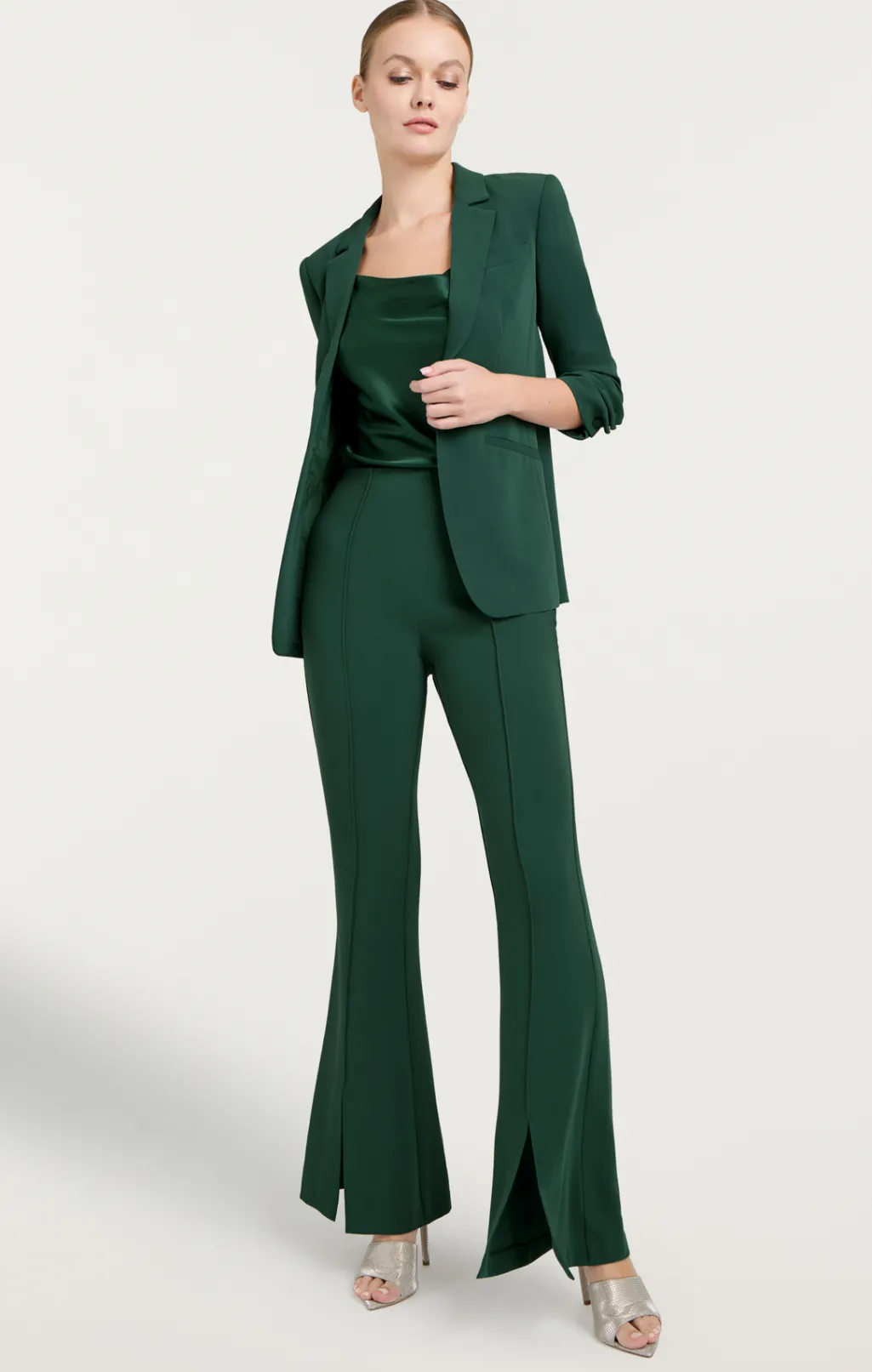Cinq à Sept Crepe Khloe Blazer DarkEmerald Discount