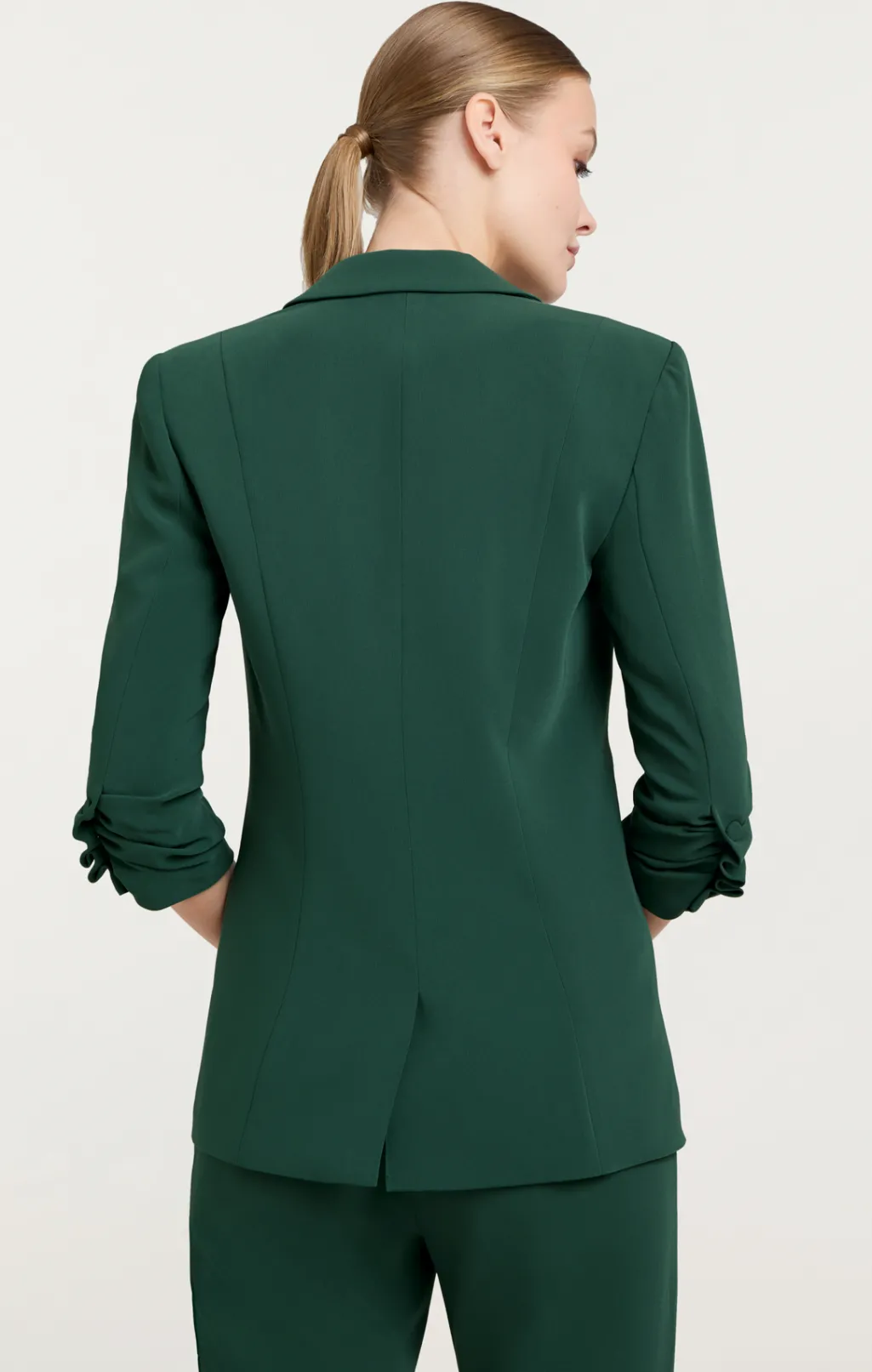 Cinq à Sept Crepe Khloe Blazer DarkEmerald Discount