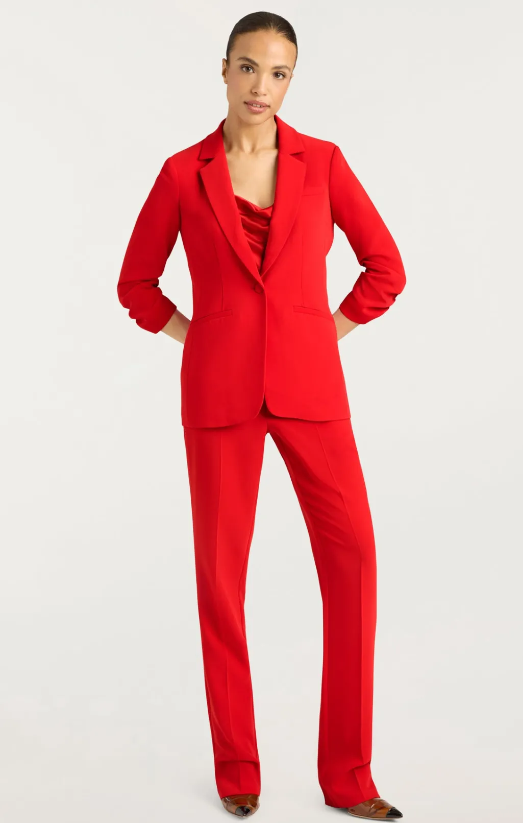 Cinq à Sept Crepe Khloe Blazer CandyApple Hot
