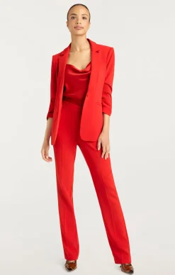Cinq à Sept Crepe Khloe Blazer CandyApple Hot