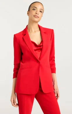 Cinq à Sept Crepe Khloe Blazer CandyApple Hot
