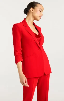 Cinq à Sept Crepe Khloe Blazer CandyApple Hot