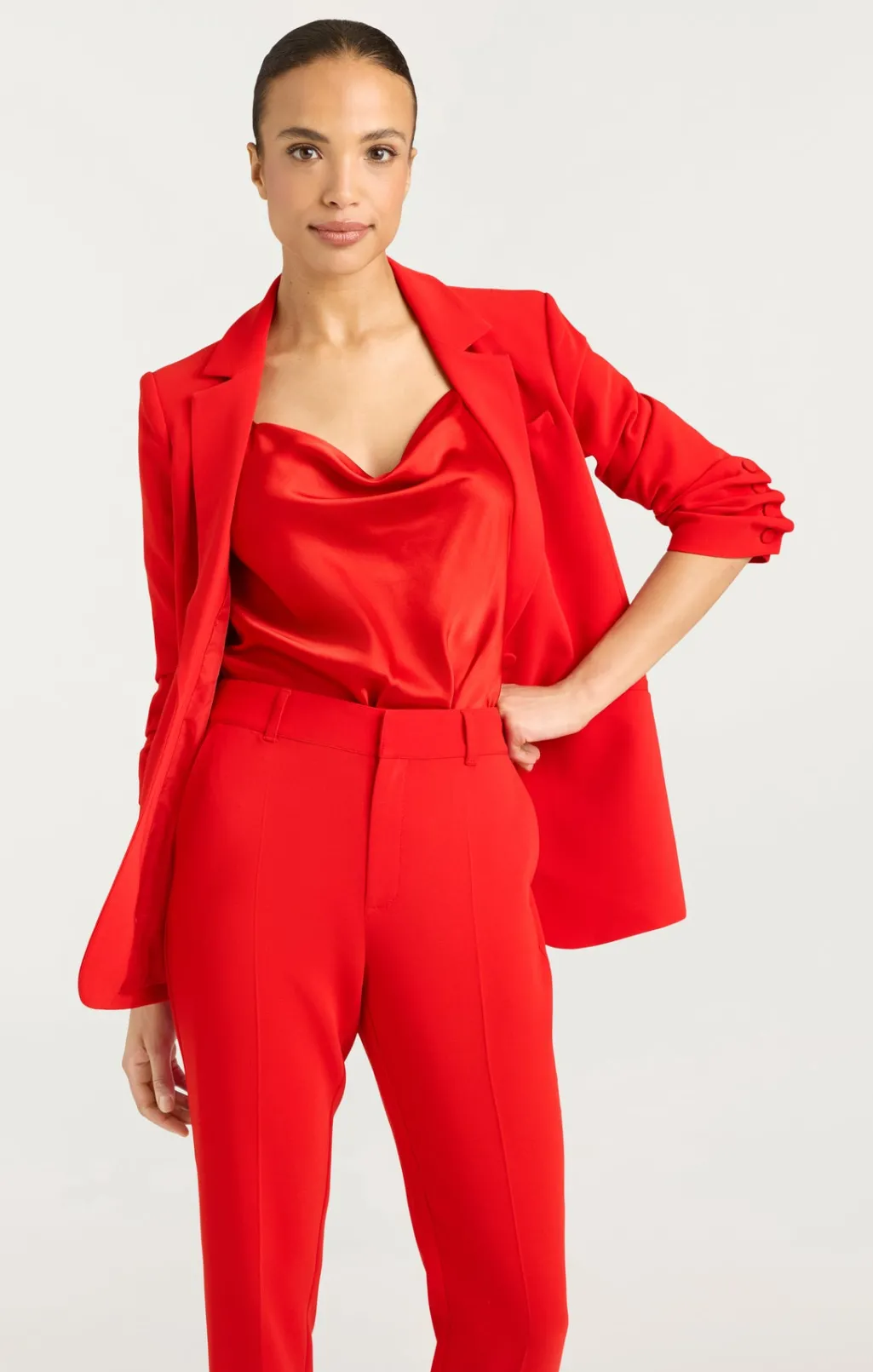 Cinq à Sept Crepe Khloe Blazer CandyApple Hot