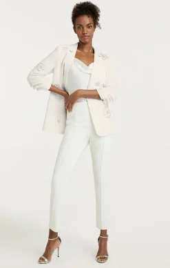 Cinq à Sept Cropped Brianne Pant Ivory Hot