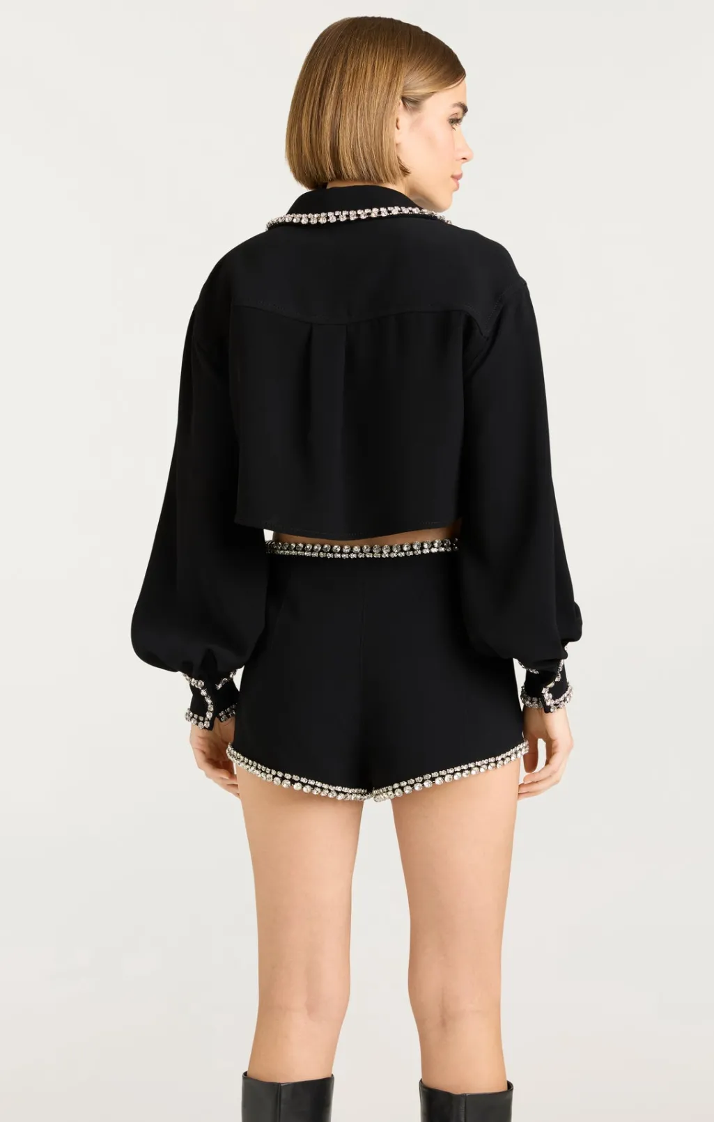 Cinq à Sept Cropped Juneve Top Black Discount
