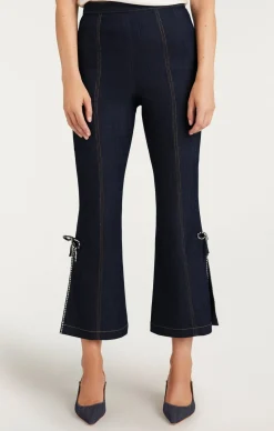 Cinq à Sept Crystal Bow Ayleen Pant Indigo Online