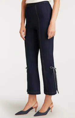 Cinq à Sept Crystal Bow Ayleen Pant Indigo Online