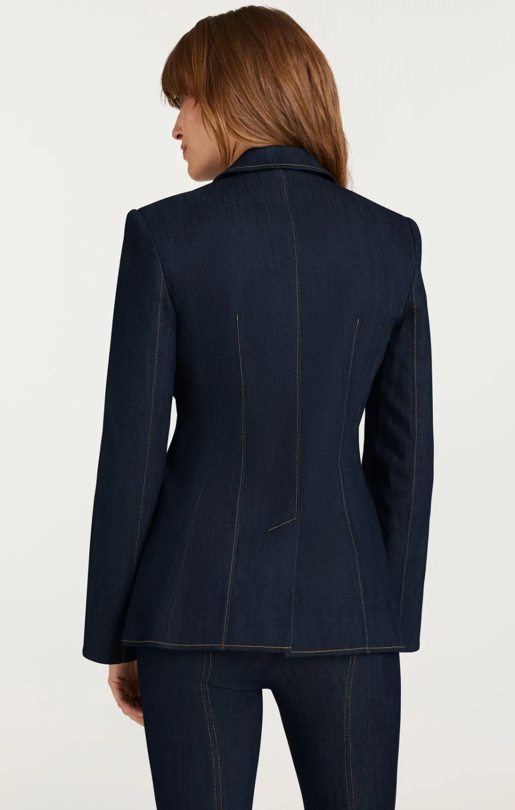 Cinq à Sept Crystal Denim Bow Cheyenne Blazer Indigo New
