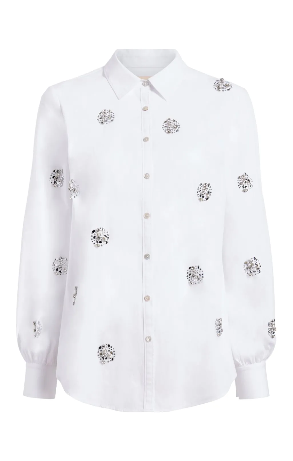 Cinq à Sept Crystal Dot Tianna Top White