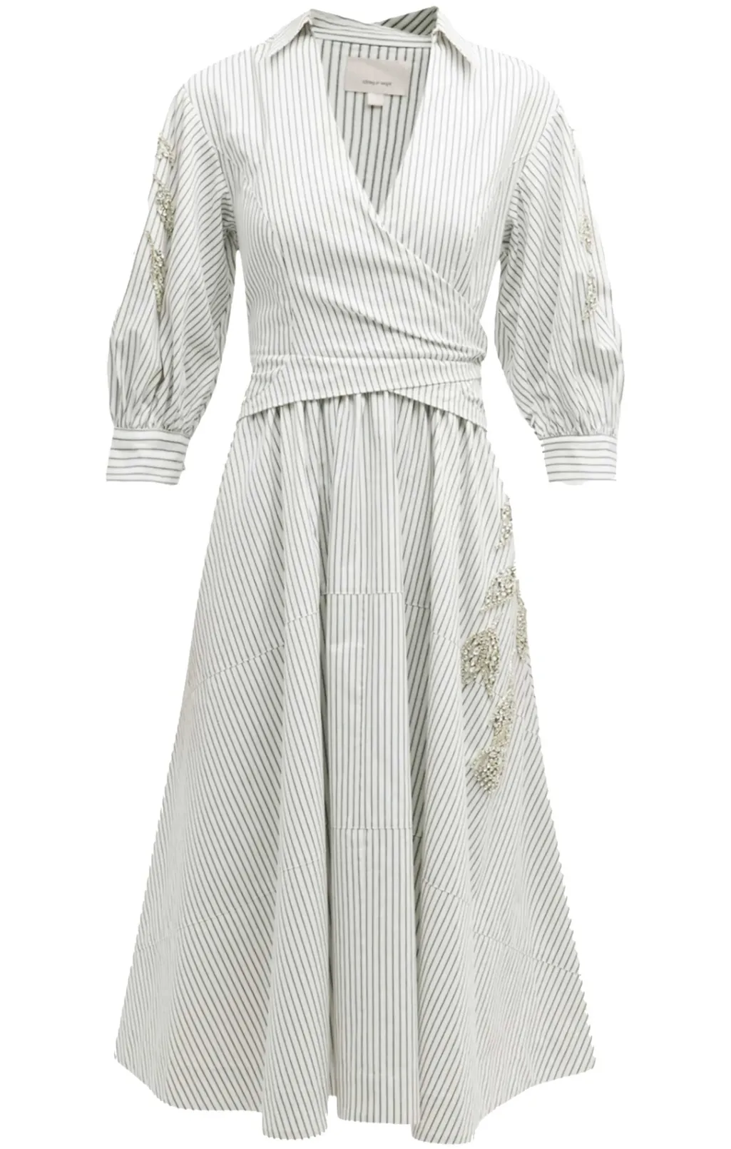 Cinq à Sept Crystal Floral Embellished Camron Dress Ivory/Navy Online