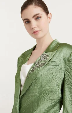 Cinq à Sept Crystal Floral Embellished Cheyenne Blazer Bonsai Best