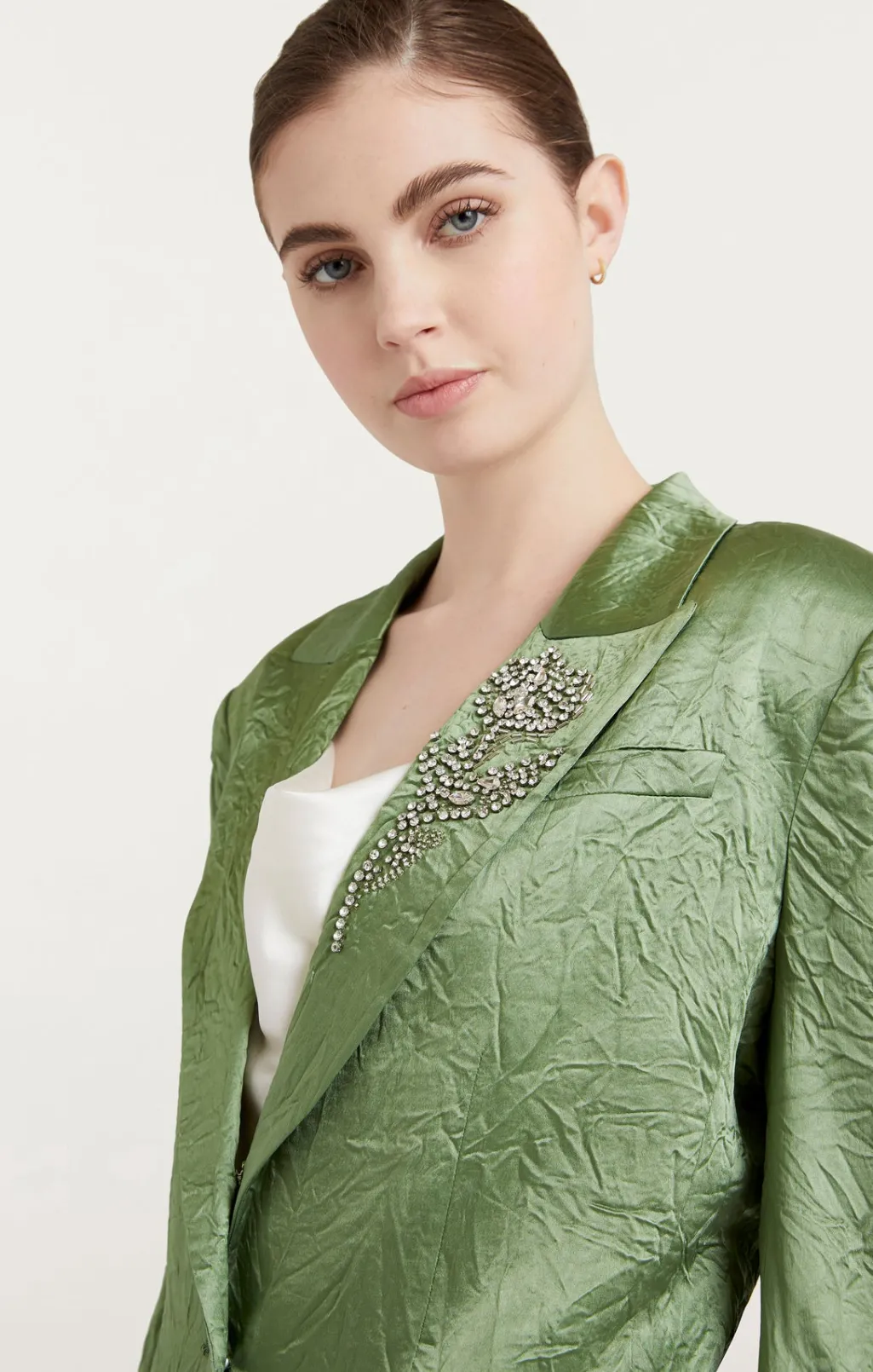 Cinq à Sept Crystal Floral Embellished Cheyenne Blazer Bonsai Best