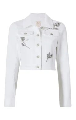Cinq à Sept Crystal Floral Regina Jacket White Discount