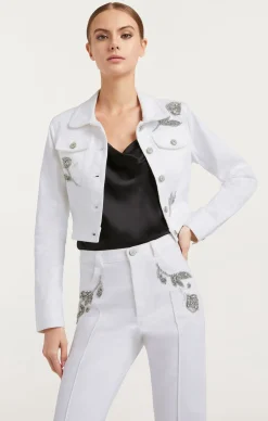 Cinq à Sept Crystal Floral Regina Jacket White Discount