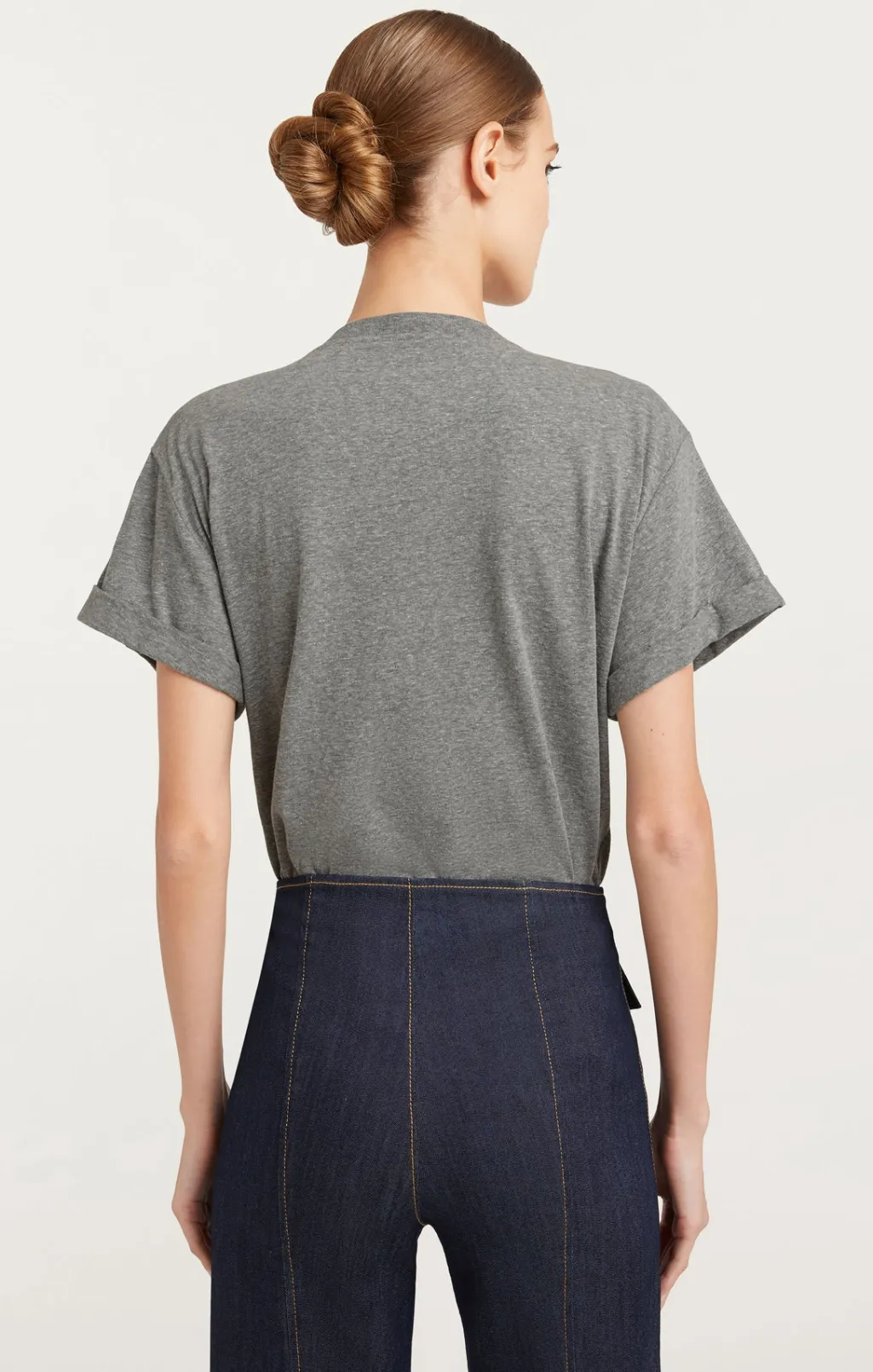 Cinq à Sept Crystal Floral Vneck Bree Tee HeatherGrey Discount