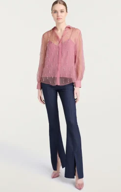 Cinq à Sept Crystal Teardrop Kandice Top FadedViolet Sale