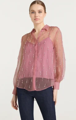 Cinq à Sept Crystal Teardrop Kandice Top FadedViolet Sale