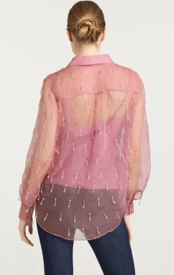 Cinq à Sept Crystal Teardrop Kandice Top FadedViolet Sale
