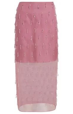 Cinq à Sept Crystal Teardrop Marta Skirt FadedViolet Outlet