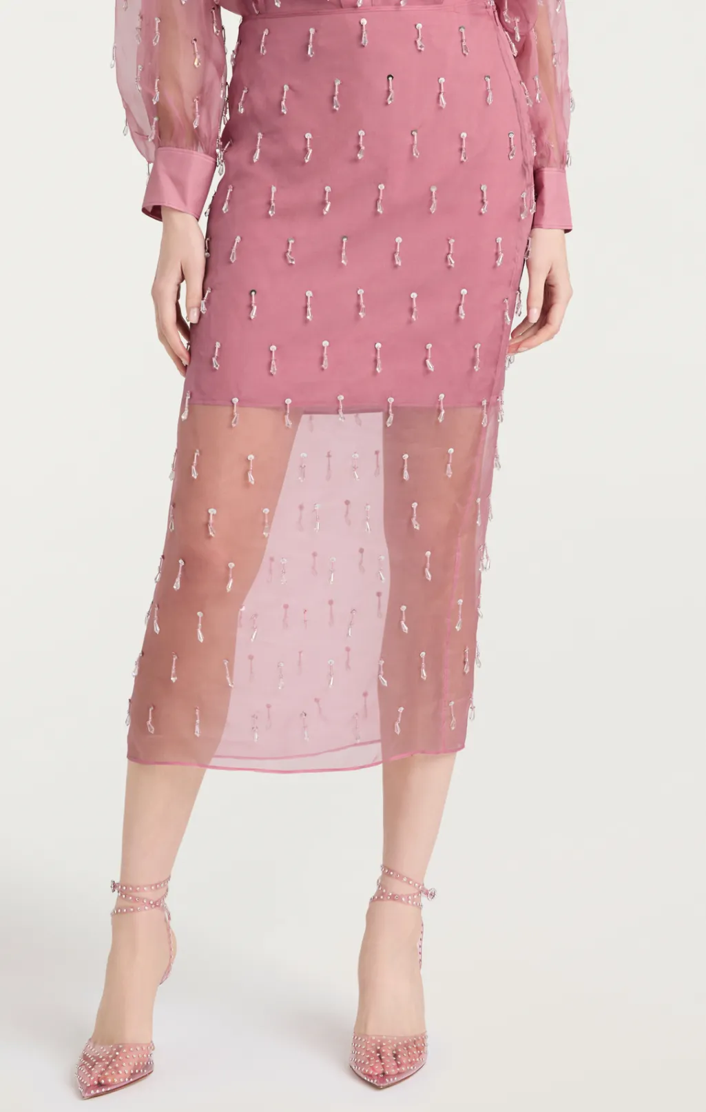 Cinq à Sept Crystal Teardrop Marta Skirt FadedViolet Outlet