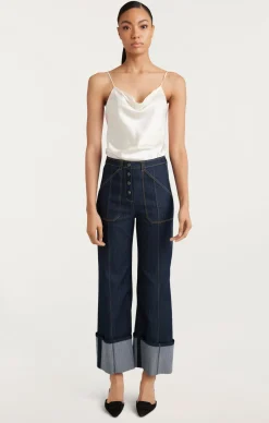 Cinq à Sept Cuffed Benji Pant Indigo Hot