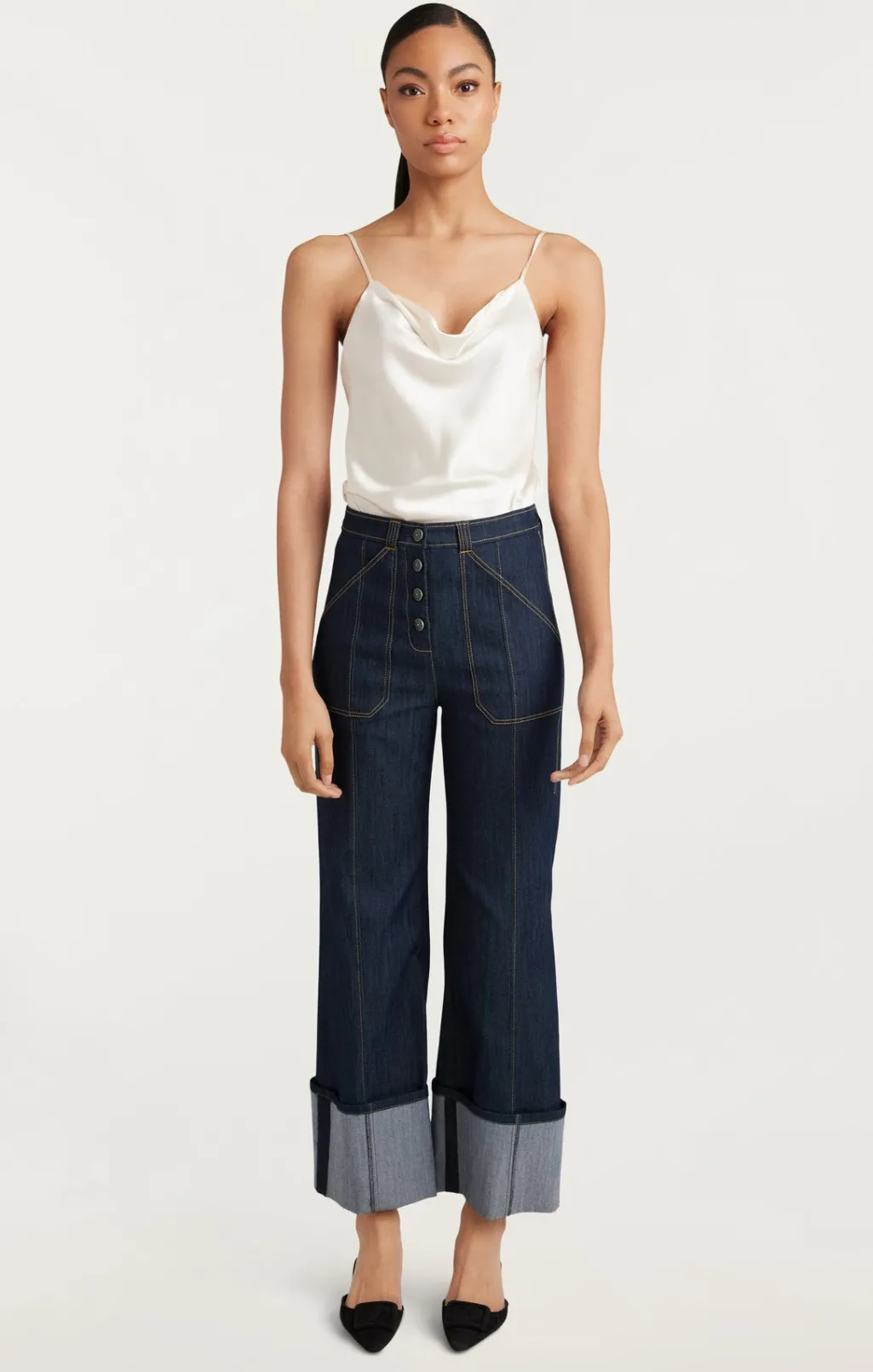 Cinq à Sept Cuffed Benji Pant Indigo Hot