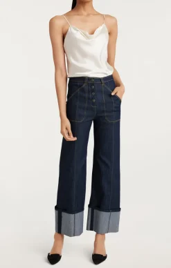 Cinq à Sept Cuffed Benji Pant Indigo Hot